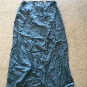Eddie Bauer 100% Linen wrap Skirt